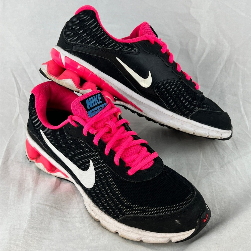 Nike Reax Run 3 Women's Running Shoes Black Pink Athletic Trainers Sz 7.5‎